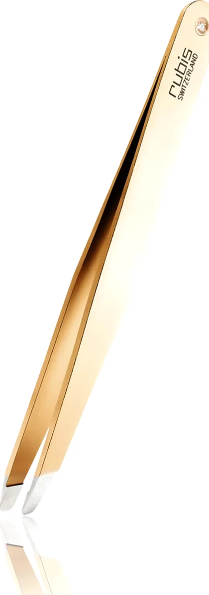 Gold tweezers with a Swarovski crystal